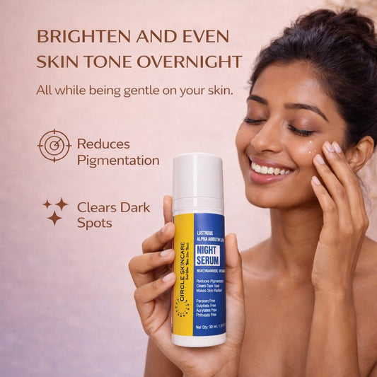 Lustrous Alpha Arbutin 0.5% Night Serum with Niacinamide & Vitamin E, 30 ml