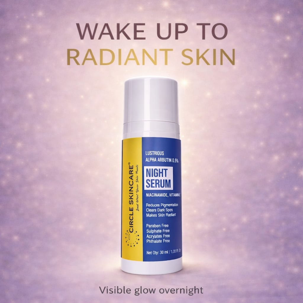 Lustrous Alpha Arbutin 0.5% Night Serum with Niacinamide & Vitamin E, 30 ml