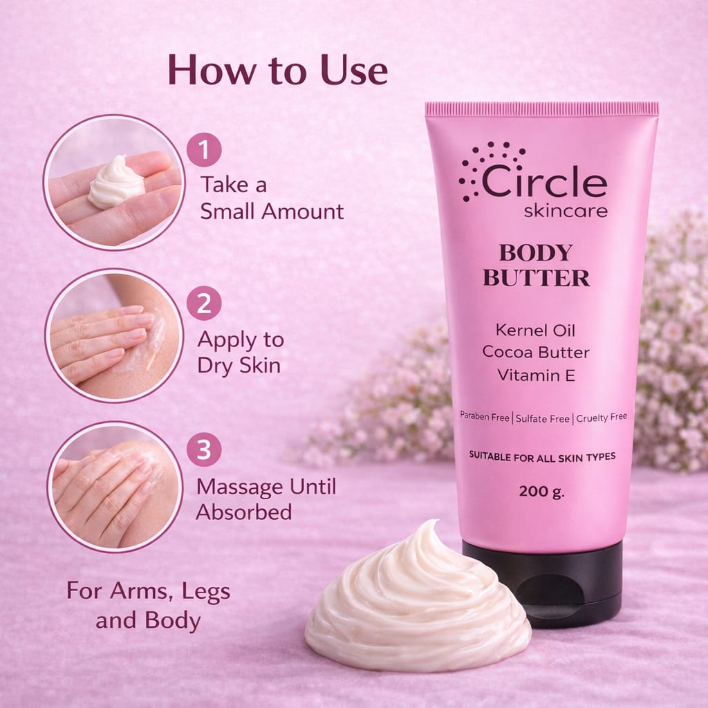 Soothing Body Butter with Kernel Oil, Cocoa Butter, Vitamin E, 200 g