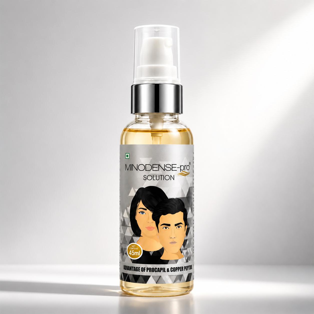 MINODENSE PRO Hair Growth & Hair Fall Control Solution with Procapil & Copper Peptide, 45 ml