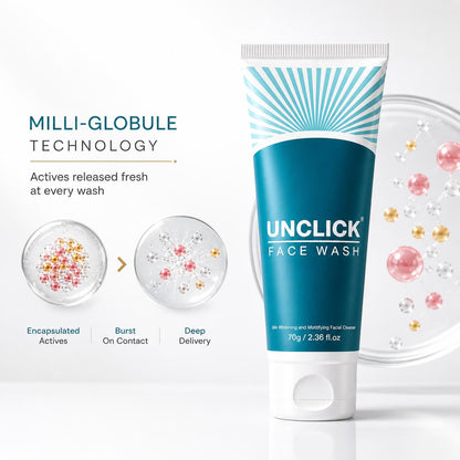 UNCLICK Niacinamide Brightening Facewash with Salicylic & Kojic Acid, 70 g