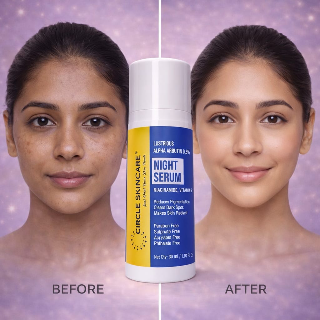 Lustrous Alpha Arbutin 0.5% Night Serum with Niacinamide & Vitamin E, 30 ml